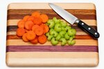 Amish Handcrafted Exotic 12 x 9 Multi-Wood Cutting Board