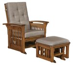 Amish Winthrop Mission Glider Chair with Bow Arm