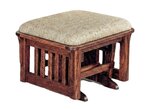 Amish Winthrop Mission Upholstered Gliding Ottoman with Slats