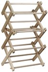 Mini Amish Wood Laundry Drying Rack Open