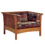 Amish Mission Brock Wood Slat Living Room Accent Chair