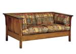 Mission Olalla Wood Panel Loveseat Sofa