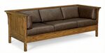 Amish Made 84" Olalla Mission Panel Sofa