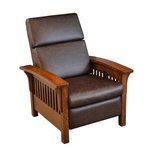 Amish Handcrafted Magnolia Slat Mission Recliner Chair