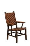 Rustic Hickory Fireside Chair with Caning