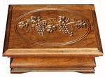 Hardwood Medium Jewelry Box with Grapes Lid