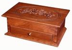 Hardwood Standard Jewelry Chest with Rose Lid
