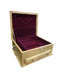Hardwood Deluxe Jewelry Chest with Lid