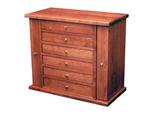 Hardwood Six Drawer Jewelry Chest