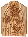 Hardwood Key Cabinet with Rose Door