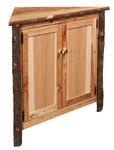 Rustic Hickory Wood Corner Buffet