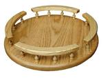 Hardwood Revolving Lazy Susan with Rail