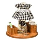 Lazy Susan Set with Oil Lamp and Salt and Pepper Shakers