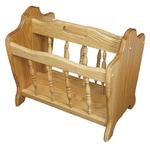 Hardwood Medium Magazine Rack with Spindle