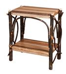 Rustic Cabin Mixed Wood End Table