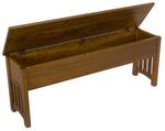 Amish Hardwood Mission Storage Bench