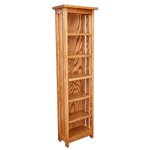 Amish Hardwood Mission CD or Media Rack with Five Adjustable Shelves