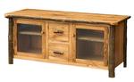 Amish 60" Rustic Hickory Log TV Console