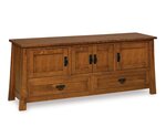 Amish Enchant Mission TV Stand with Four Doors and Two Drawers