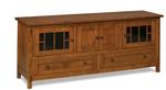 Centennial Mission TV Stand with Four Doors and Two Drawers