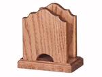 Oak Wood Cathedral Shape Napkin Holder