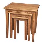 Hardwood Nesting Table Set with Shaker Leg