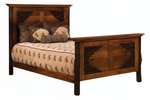 Amish Rustic Hickory Log Panel Bed