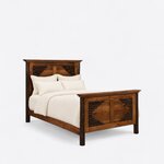 Amish Rustic Hickory Log Panel Bed