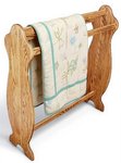 Amish Handcrafted Solid Wood Traditional Quilt Rack