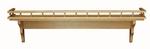 Oak Wood Plain Shelf with Rail