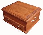 Amish Hardwood Silverware Chest with Plain Lid