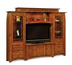 Amish Wood Grove Mission 5-Piece Entertainment Center Wall Unit