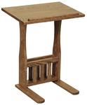 Hardwood Sofa Server with Magazine Rack