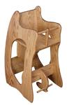 Amish Hardwood Three-in-One High Chair Rocker and Desk