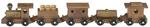 Classic Walnut Wood Toy Train 5 Pieces