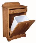 Hardwood Tilt-out Waste Bin with Drawer