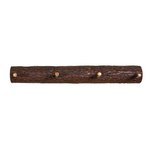 Amish Rustic Wall Mounted Split Log Coat Rack