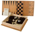 Amish Cherry and Maple Wood Game Box Set with 4 Games