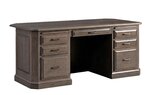 Amish Handcrafted Horizon 72 Executive Desk shown with Cherry Wood and Smoke Stain