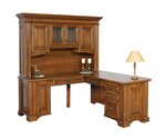 Amish Made Imperial L-Shaped Corner Desk with Optional Hutch Top