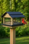 Amish Made Classic Poly Post Mount Double Hopper Bird Feeder