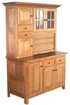 Amish Handcrafted 47" Solid Wood Hoosier Hutch