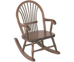 Amish Hardwood Childs Windsor Rocking Chair with Sheaf Back shown in Brown Maple with Almond Stain