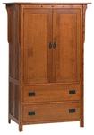 Royal Two Drawer Two Door Mission Armoire