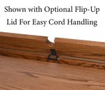 Wide Screen TV Stand Optional Flip Top Lid for Easy Cord Handling