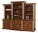 Amish Riverdale Premier Sideboard Set with File Cabinets and Optional Bookcase Top