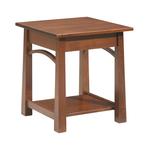 Amish Marion End Table Shaker style 22 inches wide with open shelf.