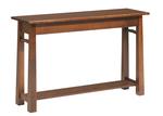 Amish Marion Sofa Table Shaker Style 46 inches wide with open shelf.