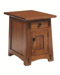 Amish-Olde-Shaker-Chairside-End-Table shown in Quarter Sawn White Oak Wood.