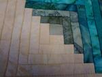 Log Cabin Hot Pad Green Batiks Fabrics
